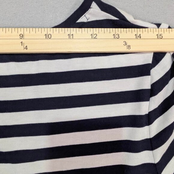 Chico's Ultimate Tee Tunic Womens M Navy Breton Stripe Nautical French Chic - Picture 5 of 10